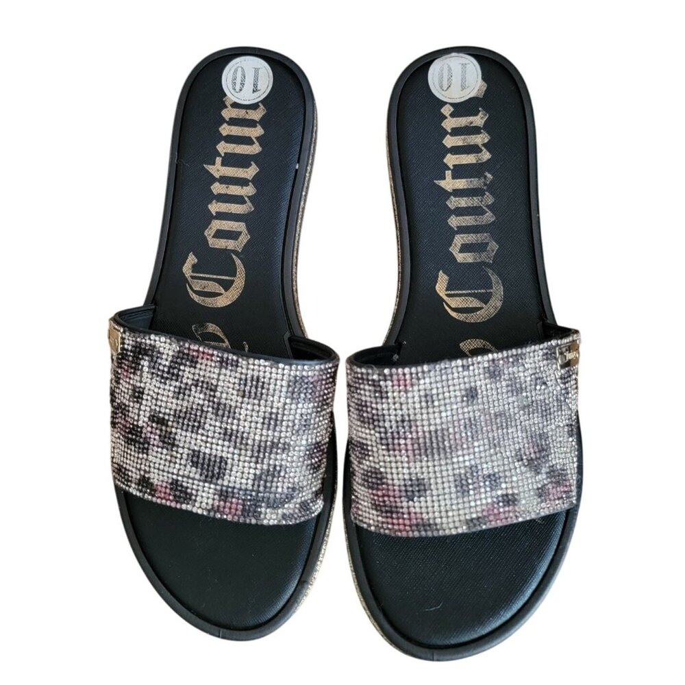 Juicy Couture Womens Rhinestone Slide Sandals Size 10 - Picture 2 of 8